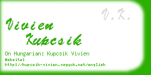 vivien kupcsik business card